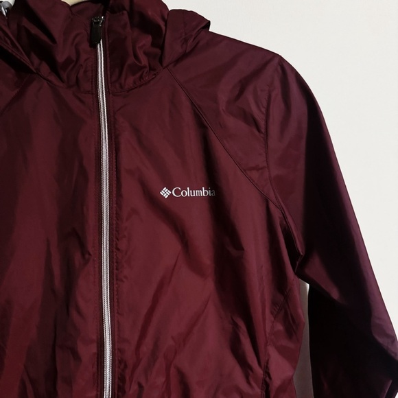Columbia - Dark Red Rain Jacket - Picture 3 of 5